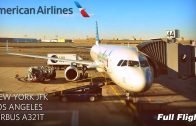 American Airlines Full Flight: New York to Los Angeles (Airbus A321T) *With ATC*