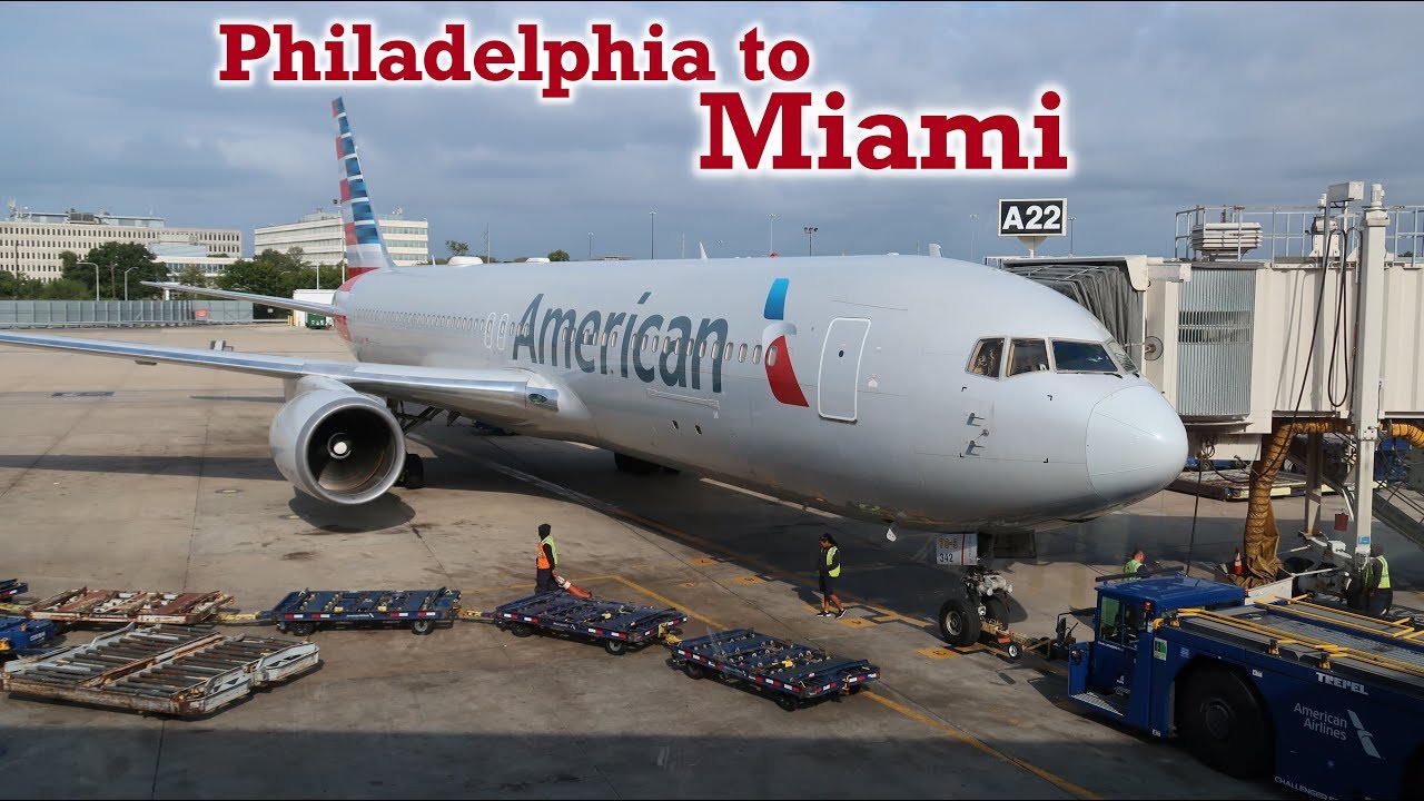 Full Flight American Airlines B767300 Philadelphia to
